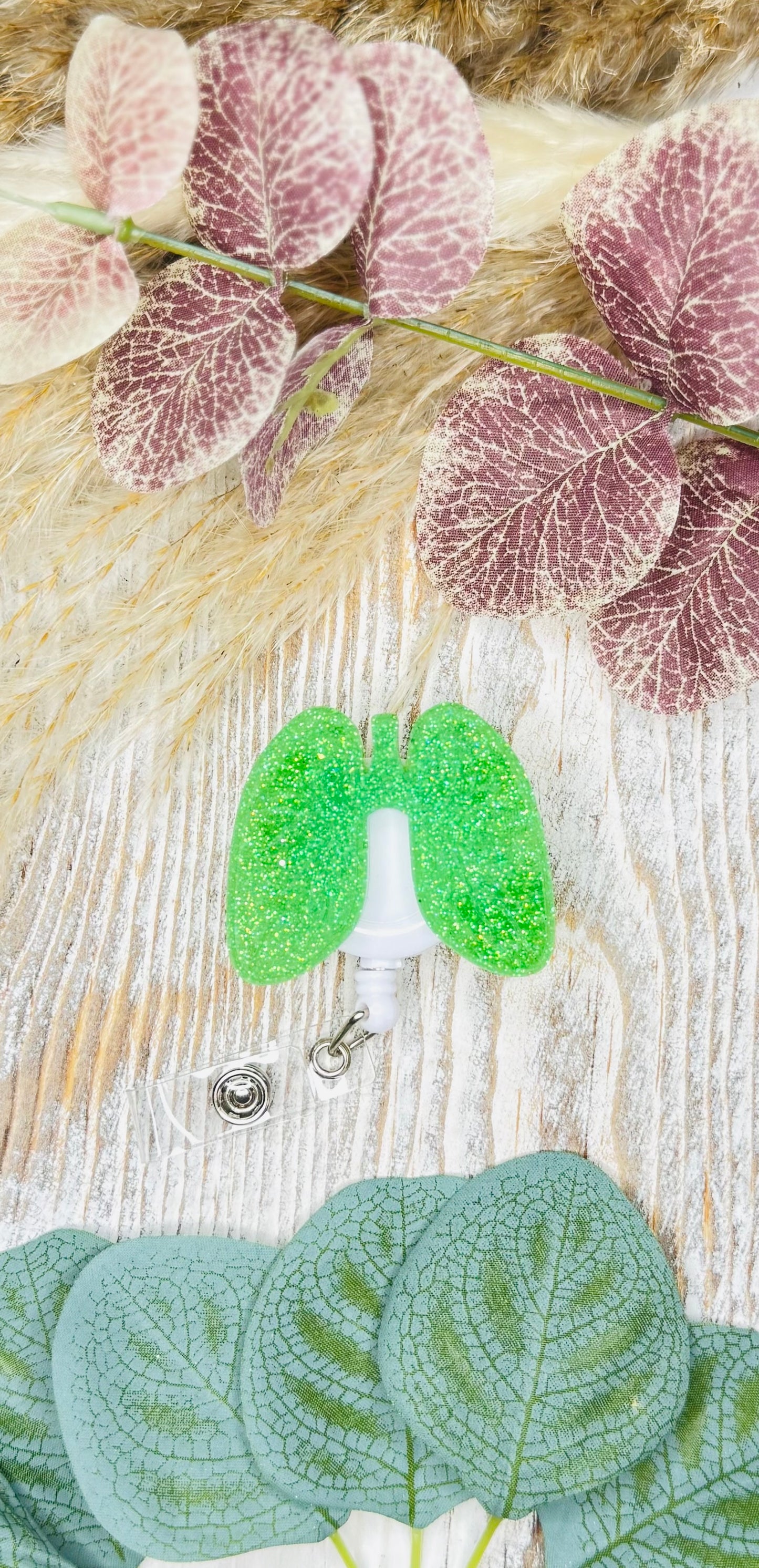 Neon Green Lungs - Badge Reel
