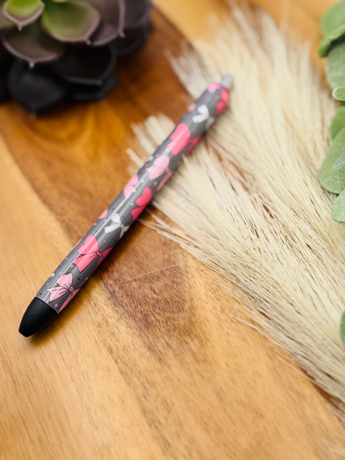 Pen | Pink Bows\ Grey