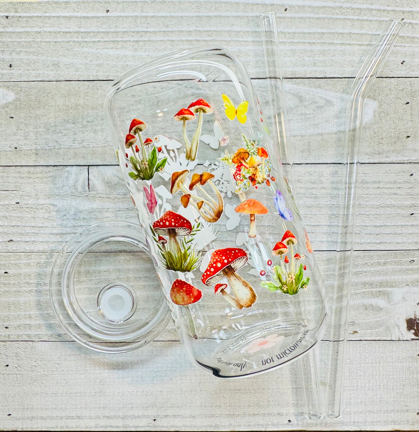 Mushrooms and butterflies Tumbler