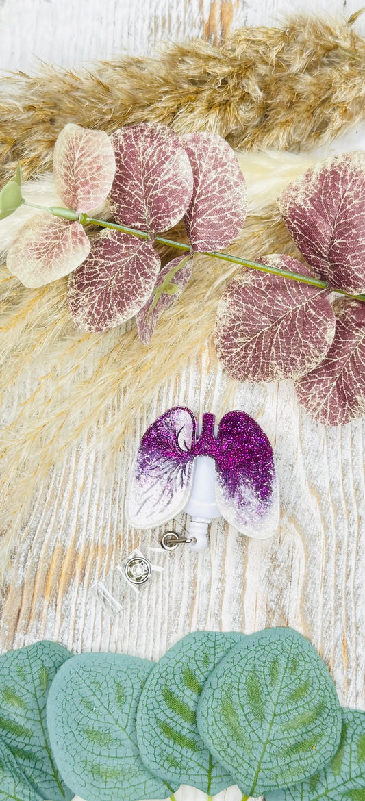 Purple & White Lungs - Badge Reel