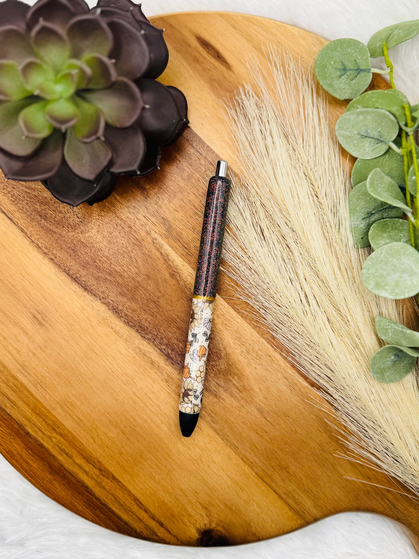 Gel Pen: Floral Bees | Color: Potter, Striped Gold