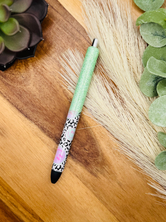 Gel Pen: Smiley Face | Color: Mojito
