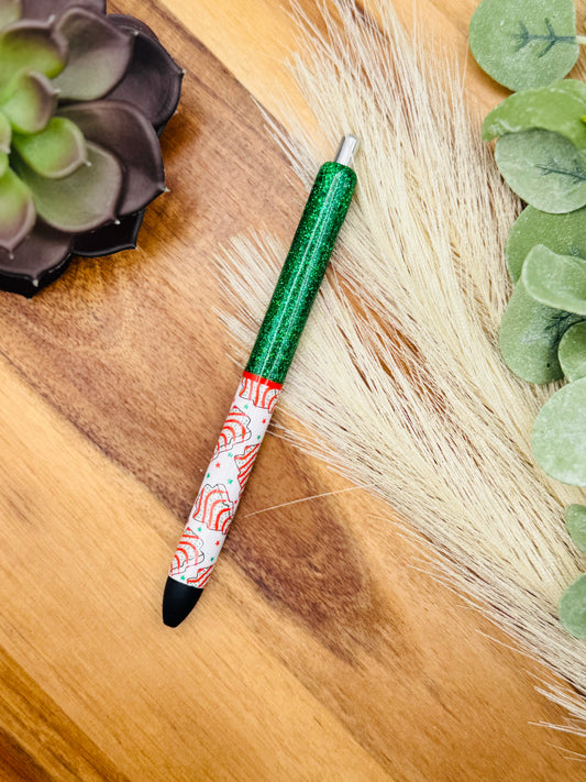 Gel Pen: Christmas Tree Cakes | Color: Wicked, Striped Red