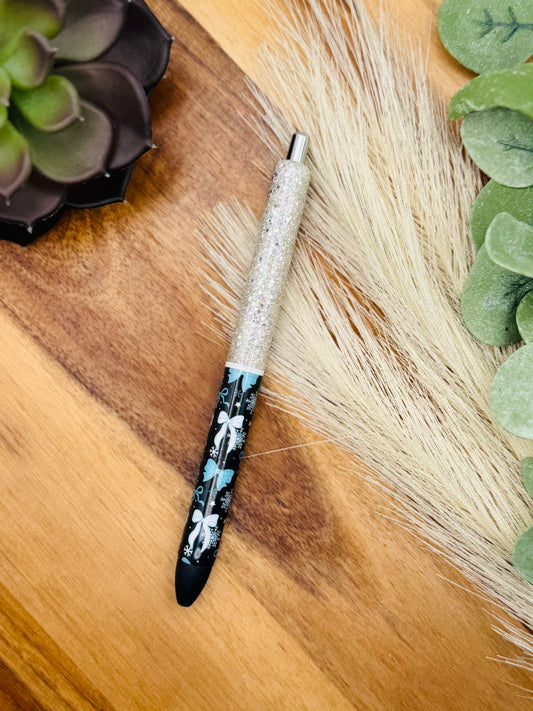 Pen | Blue Winter Bows