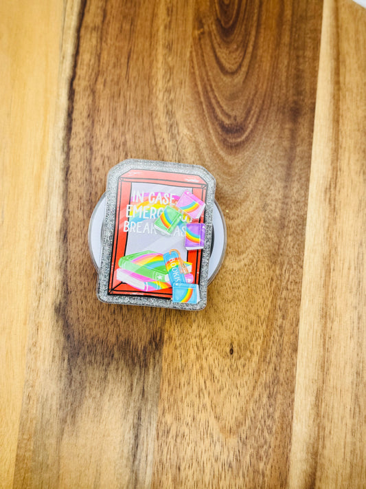 Shaker Phone Grip | In Case of Emergency Break Glass