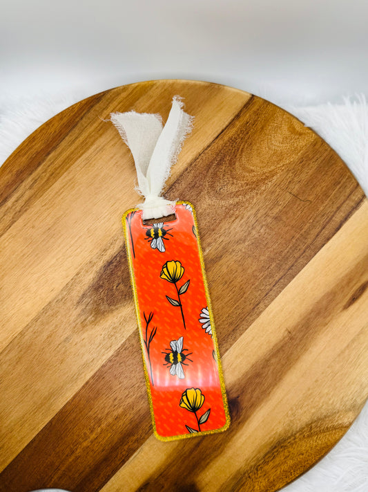 Bees and Flower Bookmark