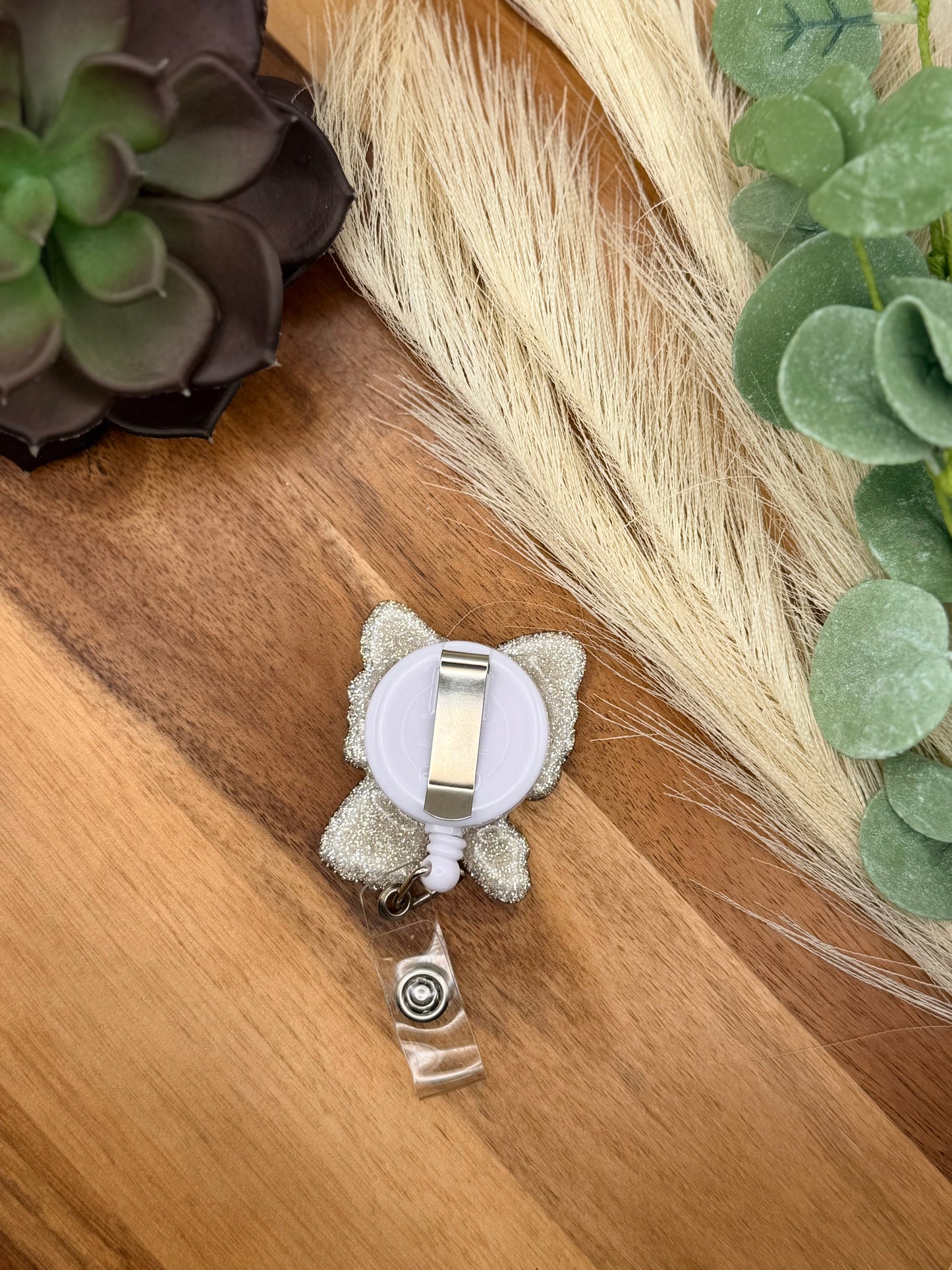 Stethoscope Bow Baby Feet | Badge Reel