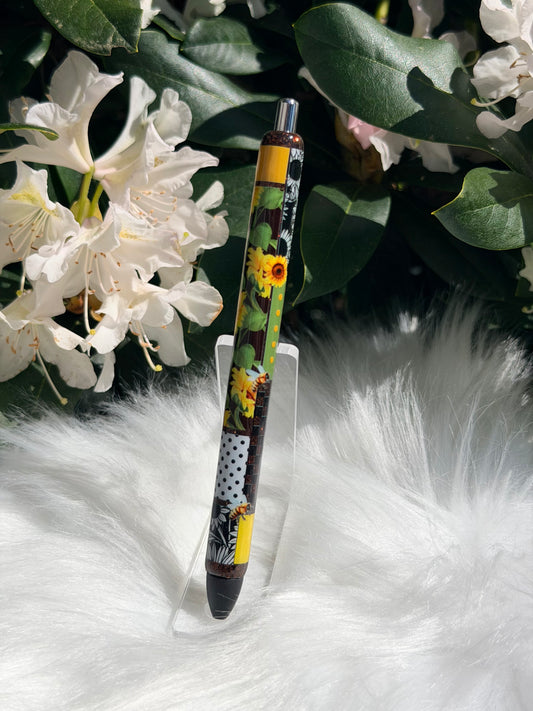 Sunflower Patchwork Gel Pen