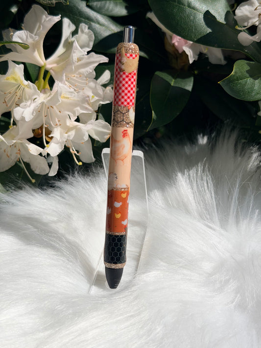 Chicken Patchwork Gel Pen 166
