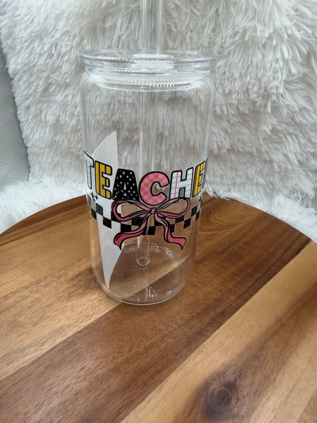 Teacher glass cup