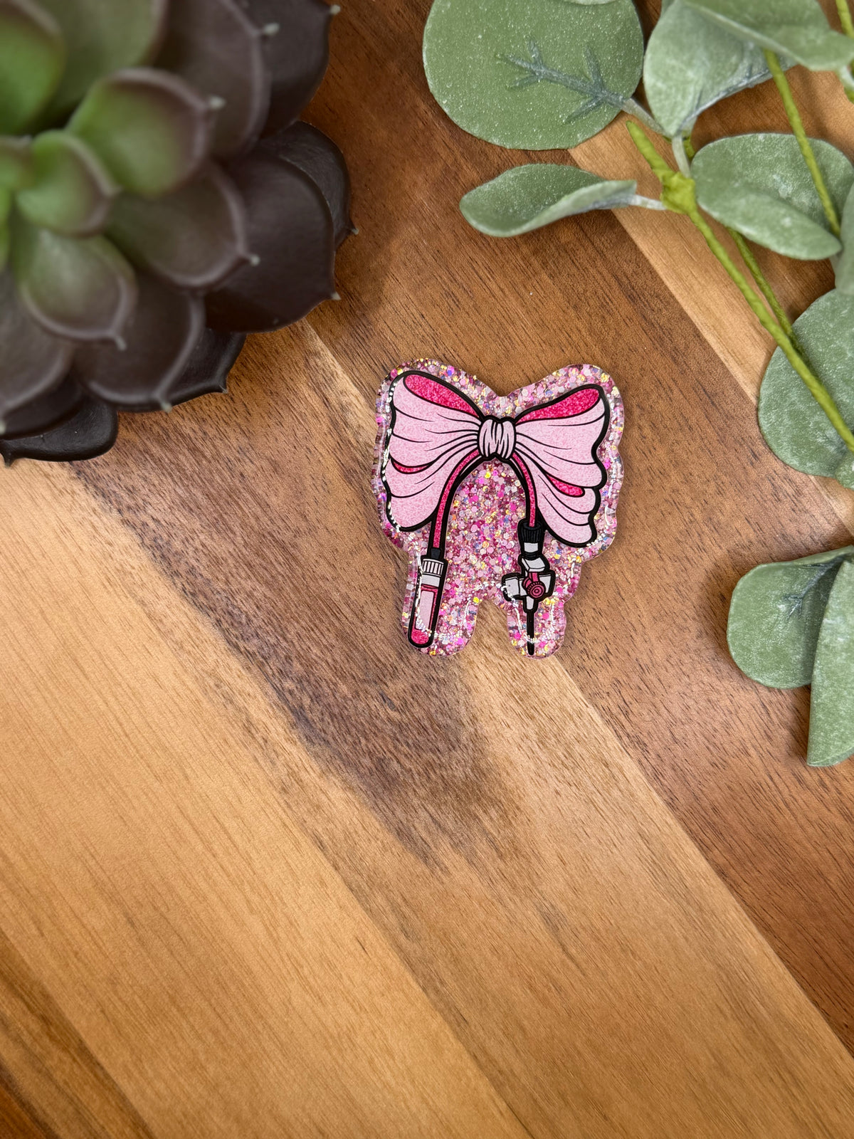 Pink Phlebotomy Bow | Acrylic 431