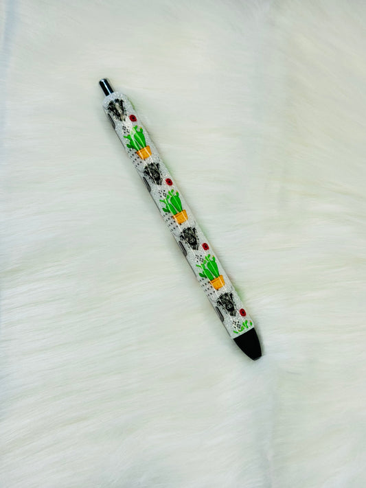 Cactus and Cow Gel Pen
