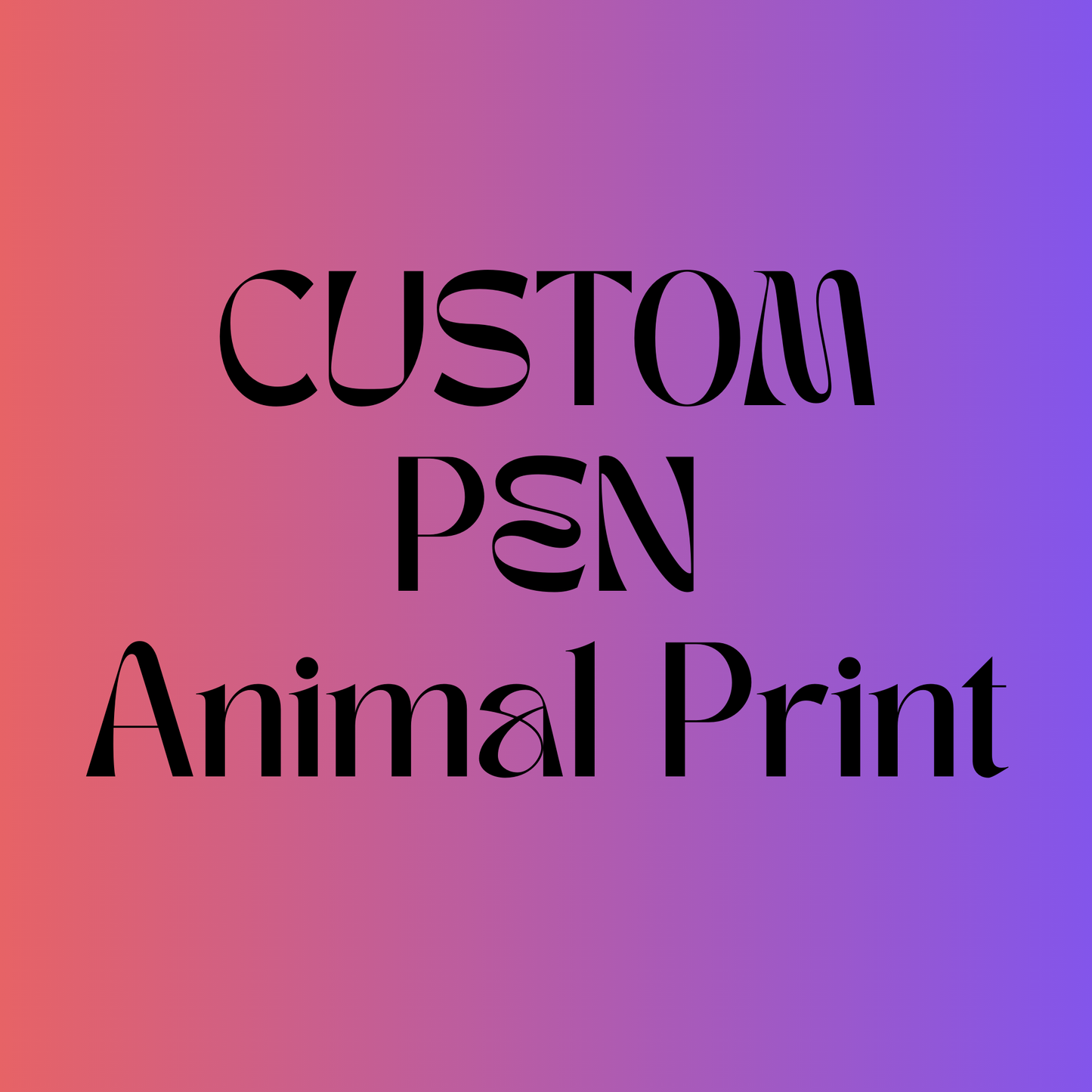 Custom Pen - Animal Print